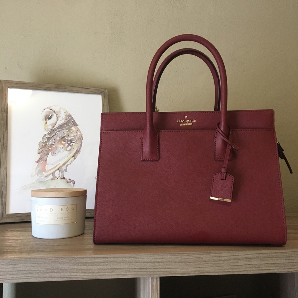 Kate Spade Candace Train Car Red Purse Handbag